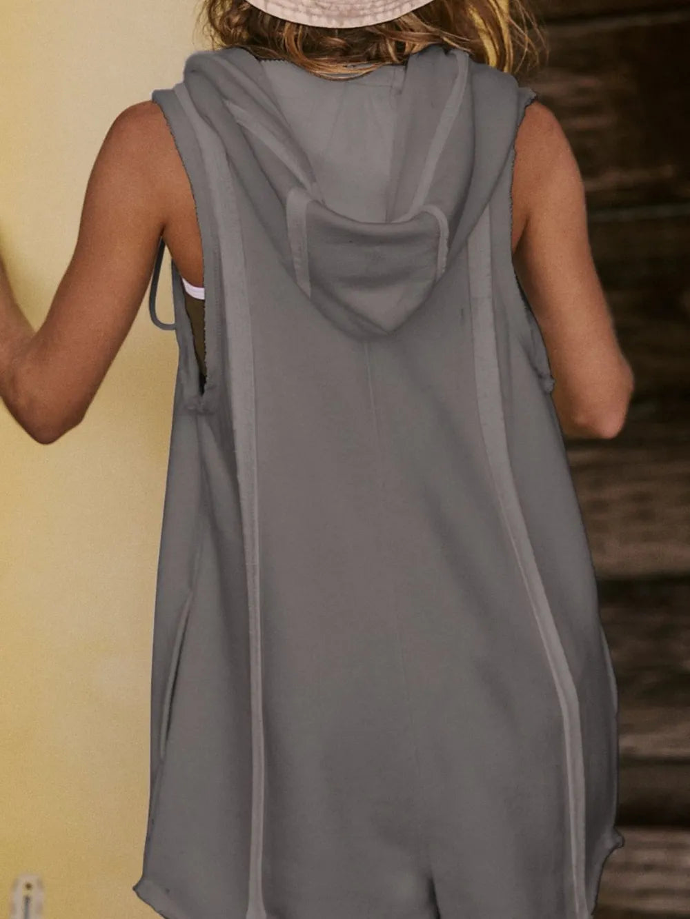 Half Zipped Hooded Sleeveless Romper (17)