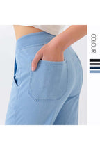 Buttoned Pocketed Long Jeans (9)