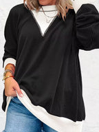 Contrast Dropped Shoulder Sweatshirt (19)