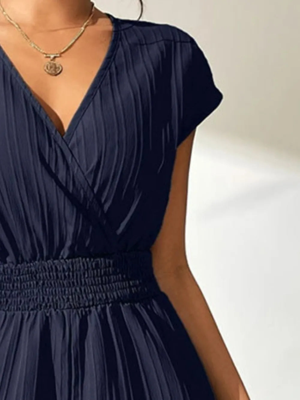 Tied Surplice Short Sleeve Romper (12)