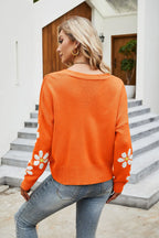 Flower Pattern Button Front Cardigan (19)