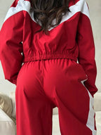 Block Zip Up Outerwear Pants Set (9)