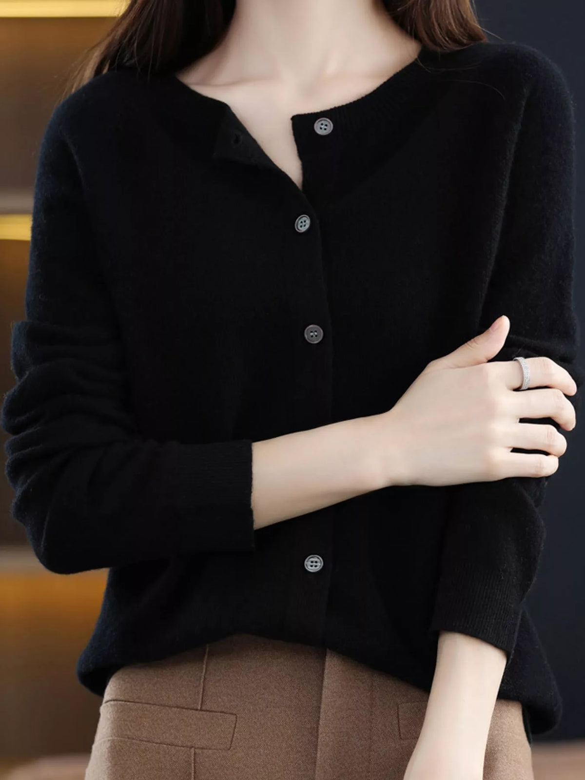 Button-down Long Sleeve Cardigan (39)