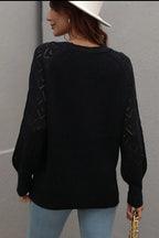 Rib-knit Plunge Raglan Sleeve Cardigan (16)