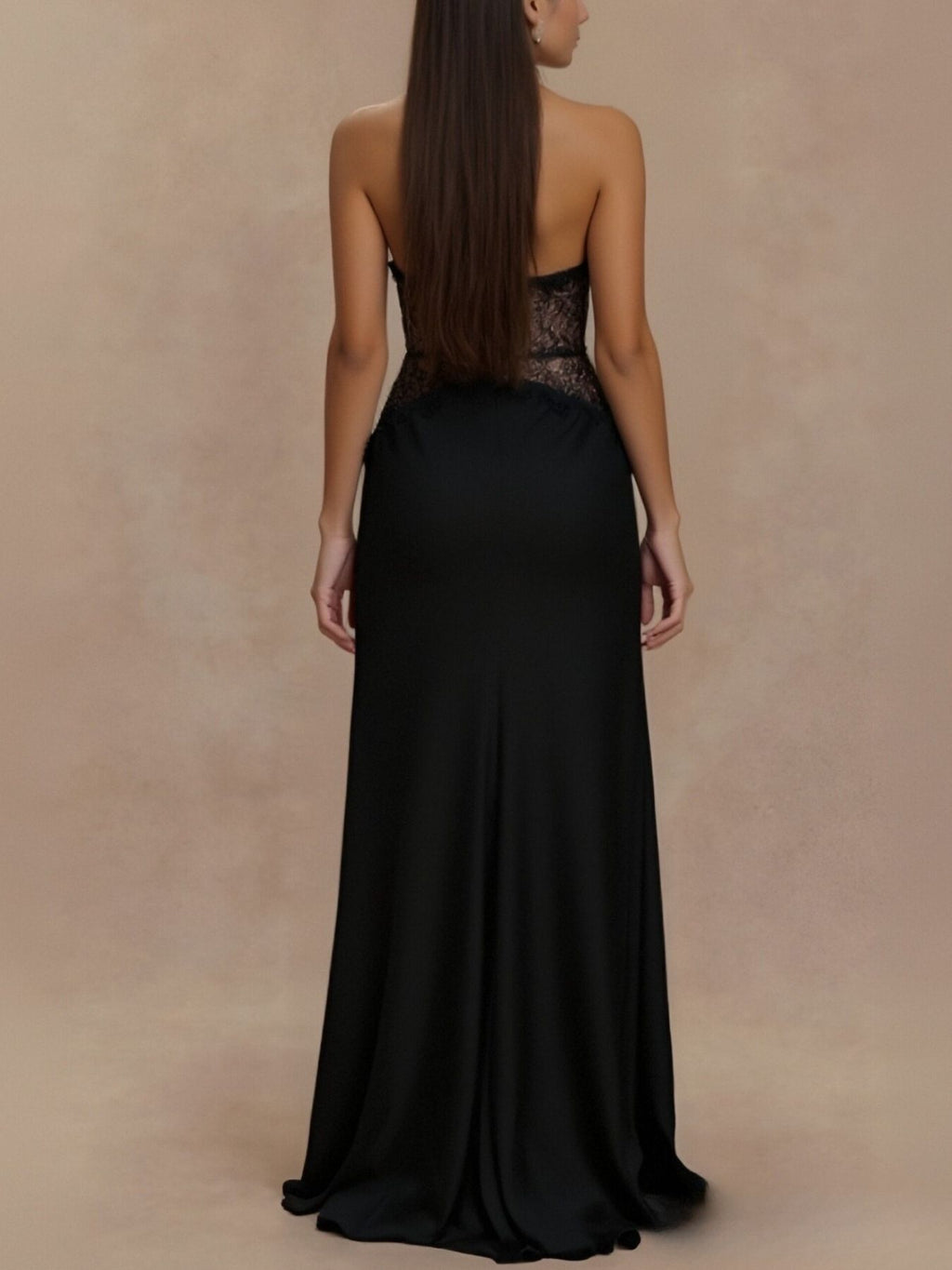 Halter Neck Lace Trimmed Maxi Dress (9)