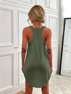 Casual Tank Mini Dress Curved Hem (30)