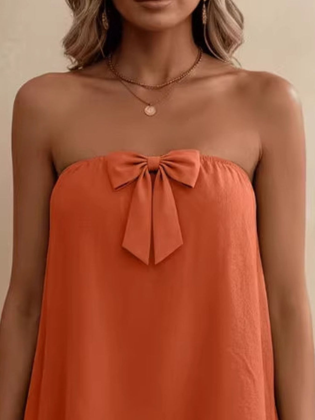 Bowknot Tube Top Shorts Set (8)
