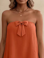Bowknot Tube Top Shorts Set (8)