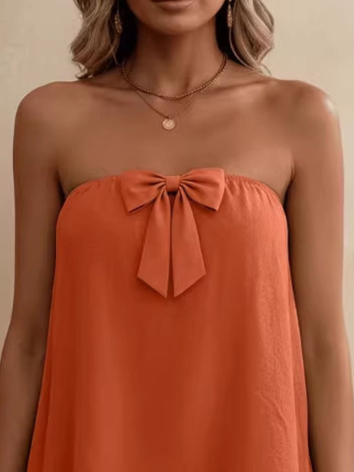 Bowknot Tube Top Shorts Set (8)