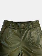 Half Elastic Waist Wide Leg Pants (2)