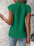 Mock Neck Cap Sleeve Top (15)