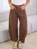 Wide-leg Jeans Front Patch Pockets