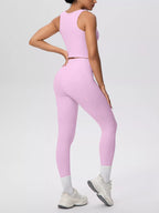 Scoop Neck Tank High-waisted Leggings Active Set (30)