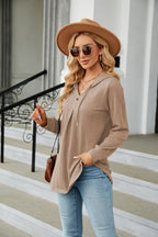 Long Sleeve Hooded Blouse (14)