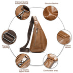 Shoulder Bag Leather Chest Messenger photo 2