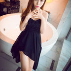Summer Print Chiffon Slit Slim Package Hip Tuxedo Dress variant CJLY145009610JQ|CJLY145009611KP|CJLY145009612LO