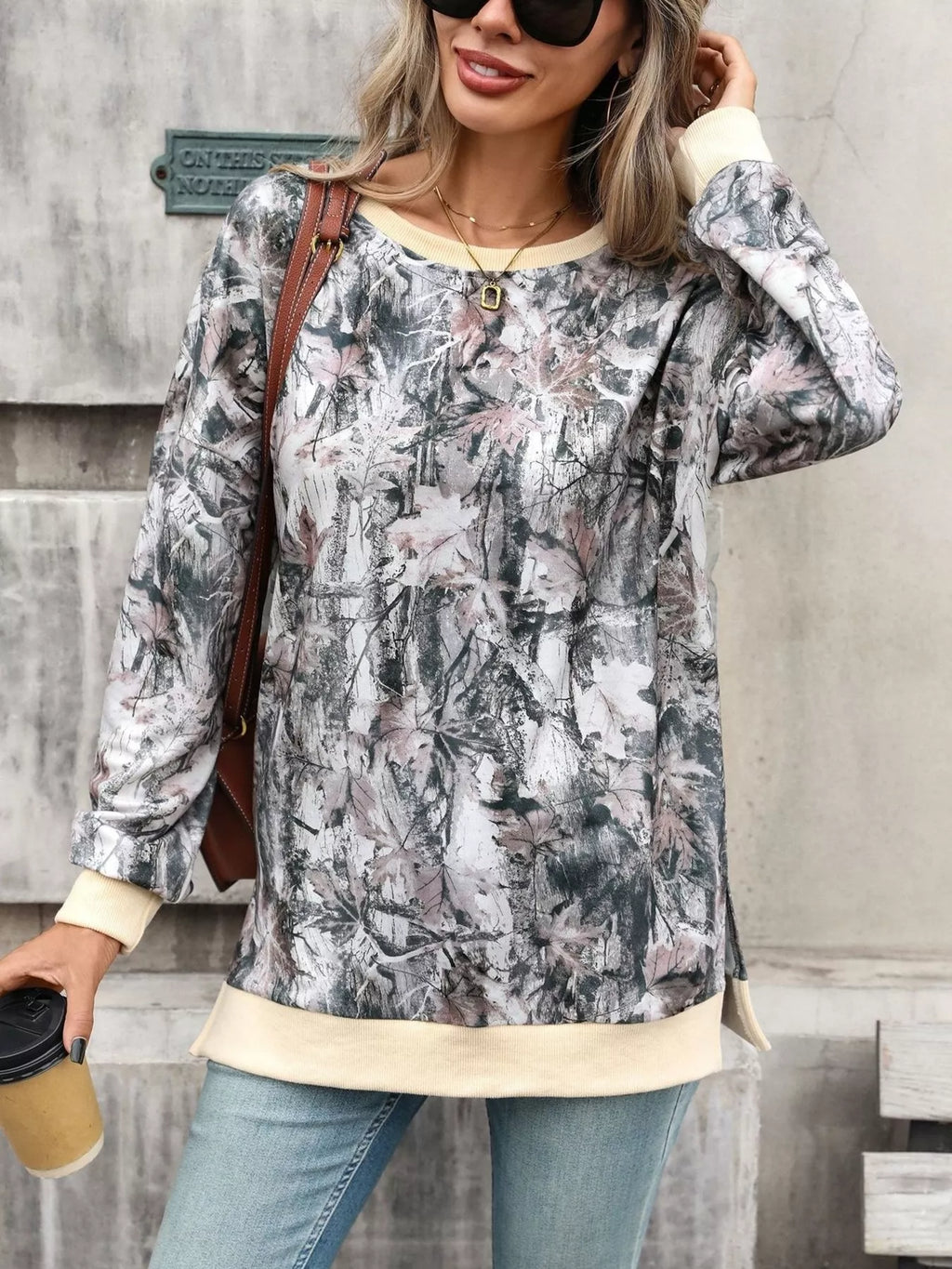 Camouflage Print Crewneck Sweatshirt (16)