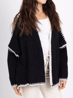 Contrast Trim Open Front Cardigan (16)