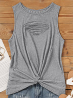 Cutout Twisted Round Neck Tank (3)