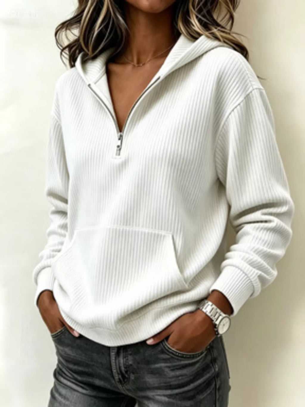 Kangaroo Pocket Half-zip Hoodie (6)