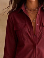 Button-down Shirt Dress Lace Trim (16)