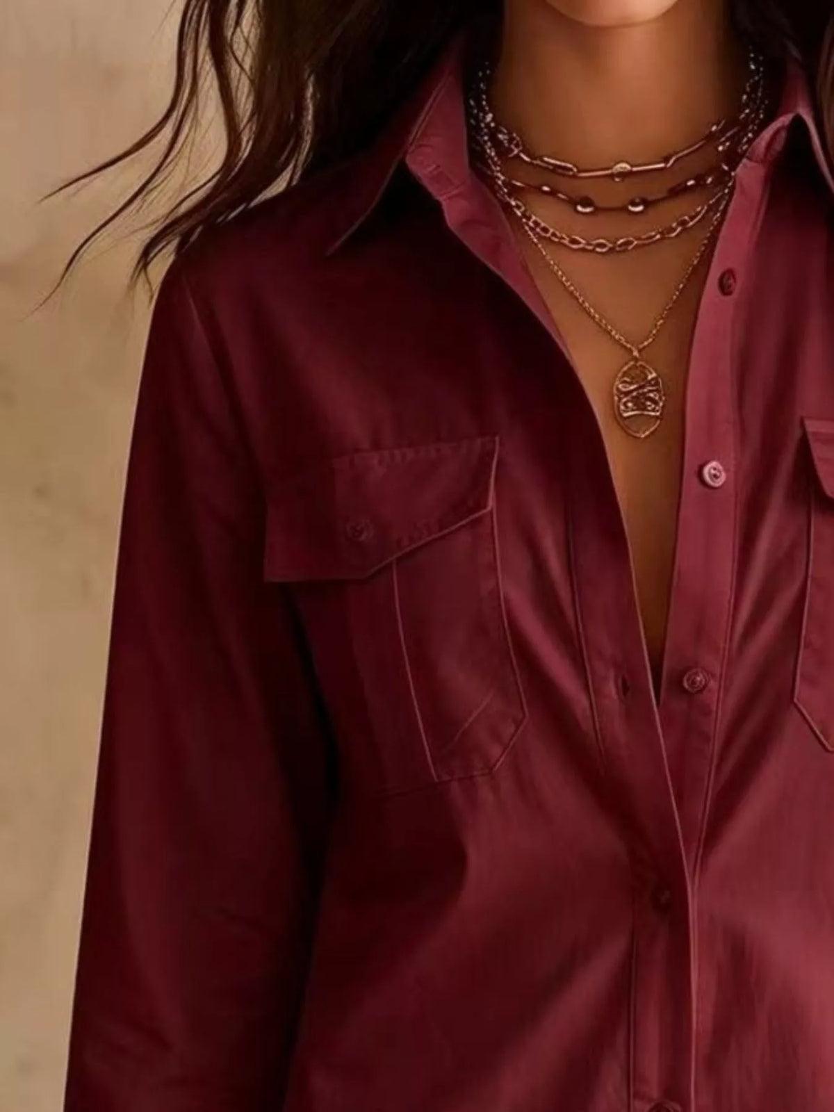 Button-down Shirt Dress Lace Trim (16)