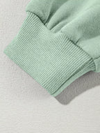 Drop Shoulder Zip Up Jacket Drawstring Pants Active 2pcs Set (40)