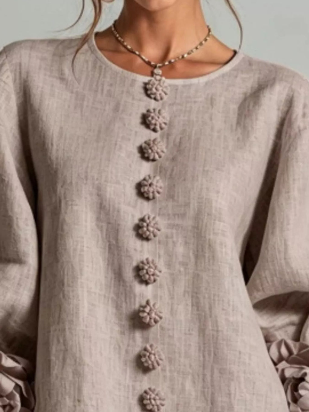3d Floral 3/4 Sleeve Mini Dress (8)
