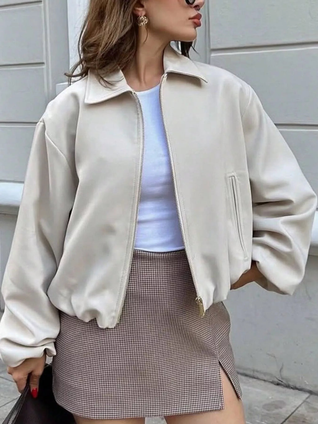 Zip Up Cropped Jacket (5)