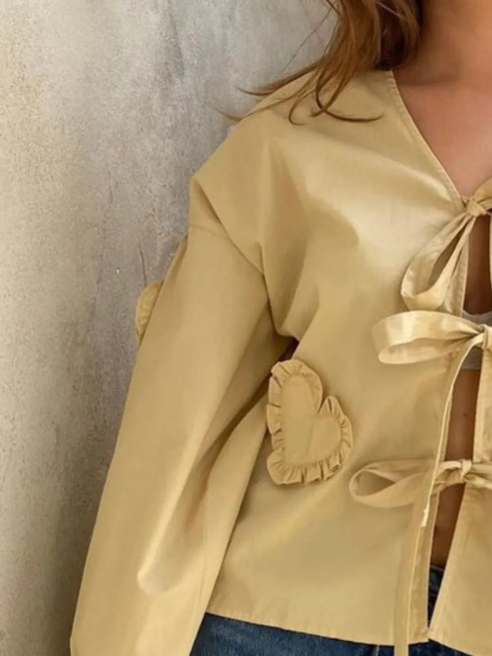 Tied Flounce Sleeve Blouse (3)