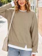 Crewneck Sweatshirt Contrast Ribbed Trim (15)