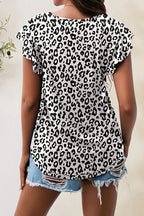 Printed Round Neck Short Sleeve T-shirt (6)