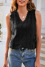 Lace V-neck Tank