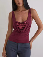 Sequin Detail Ruched Tank (4)