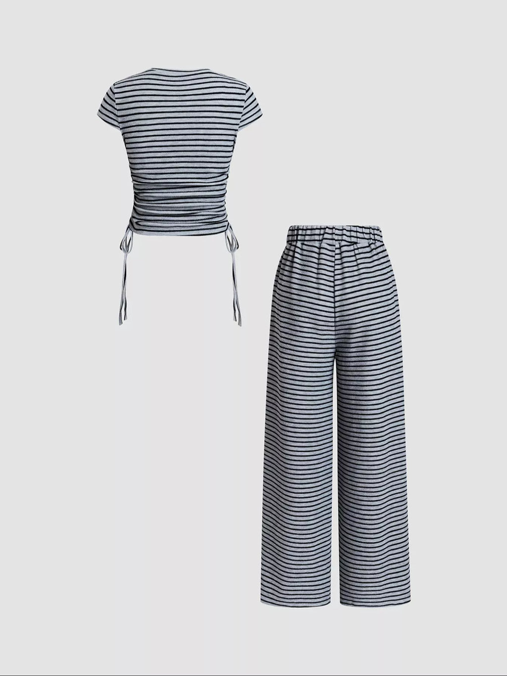 Striped Crop Top Wide Leg Pants Set (11)