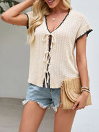 Tie-front Knit Cardigan (2)