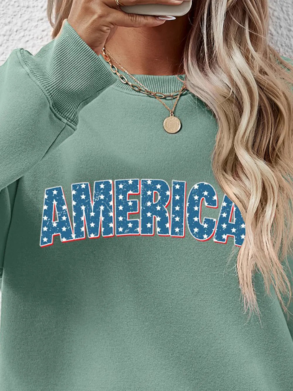 Round Neck Dropped Shoulder Sweatshirt (17)