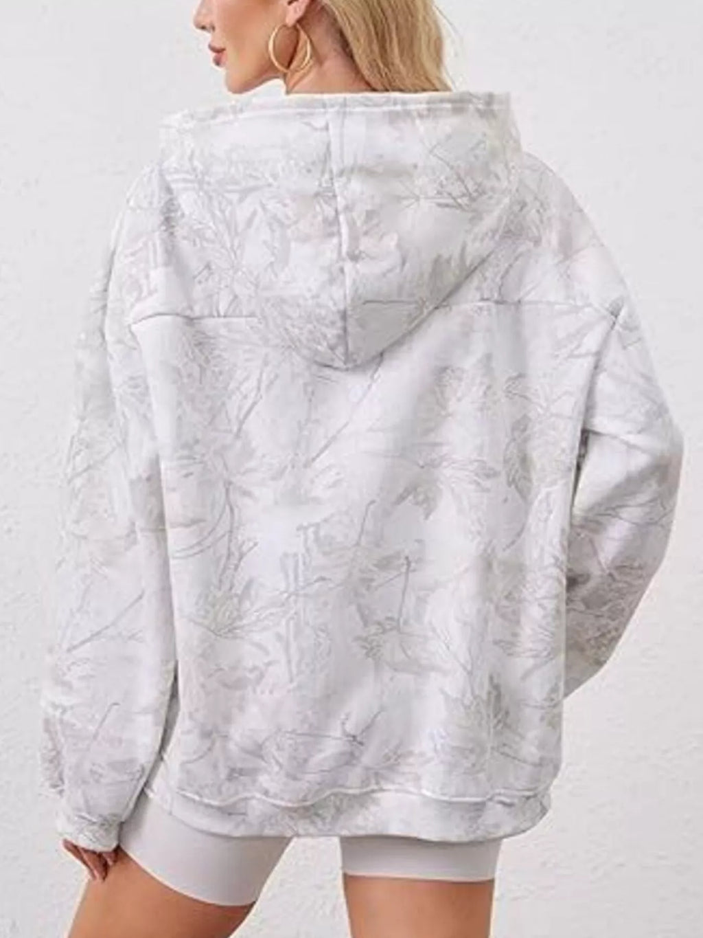 Full Size Kangaroo Pocket Long Sleeve Hoodie Plus (8)