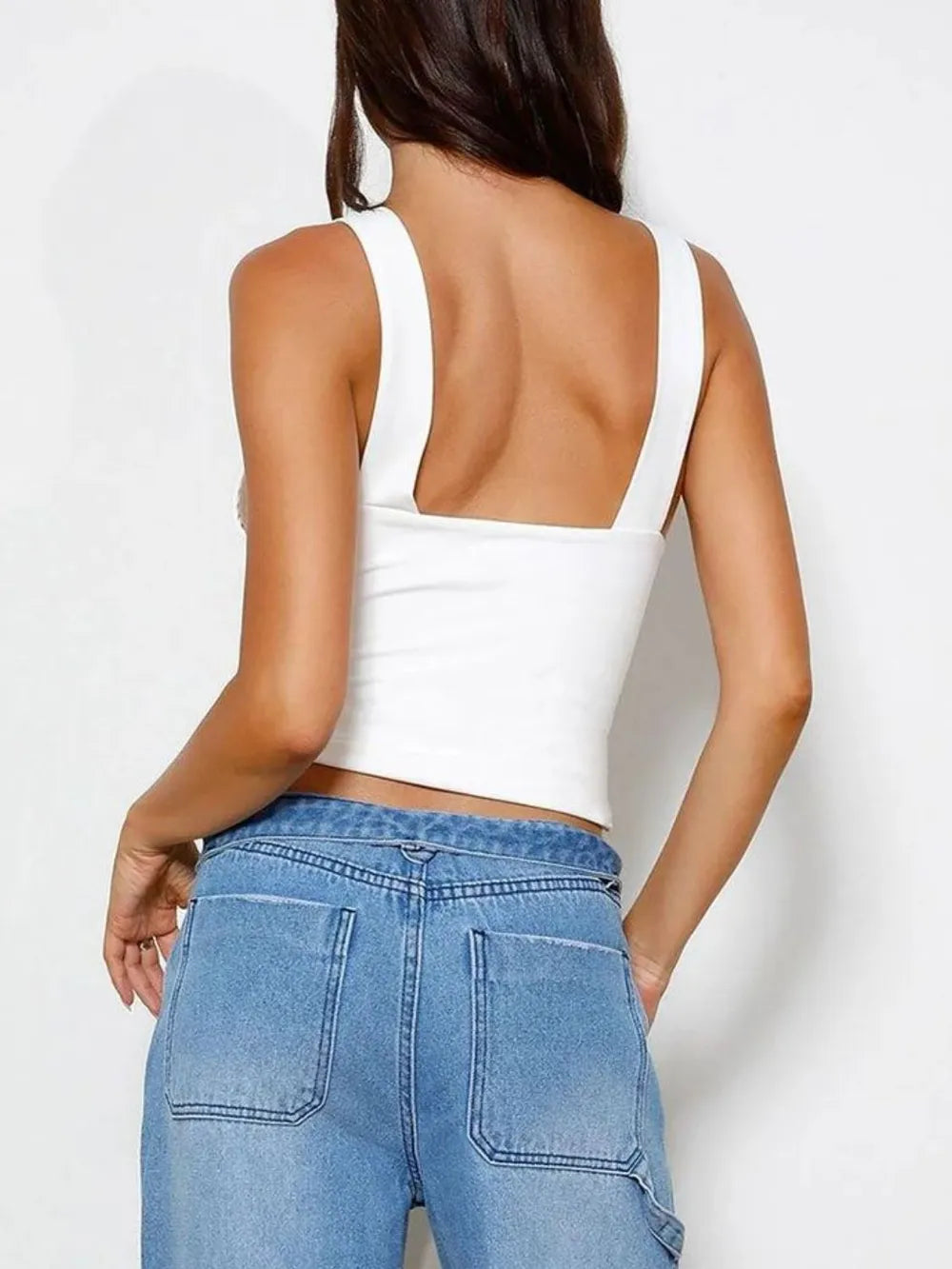 Wide Strap V-neck Tank (8)