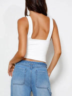Wide Strap V-neck Tank (8)