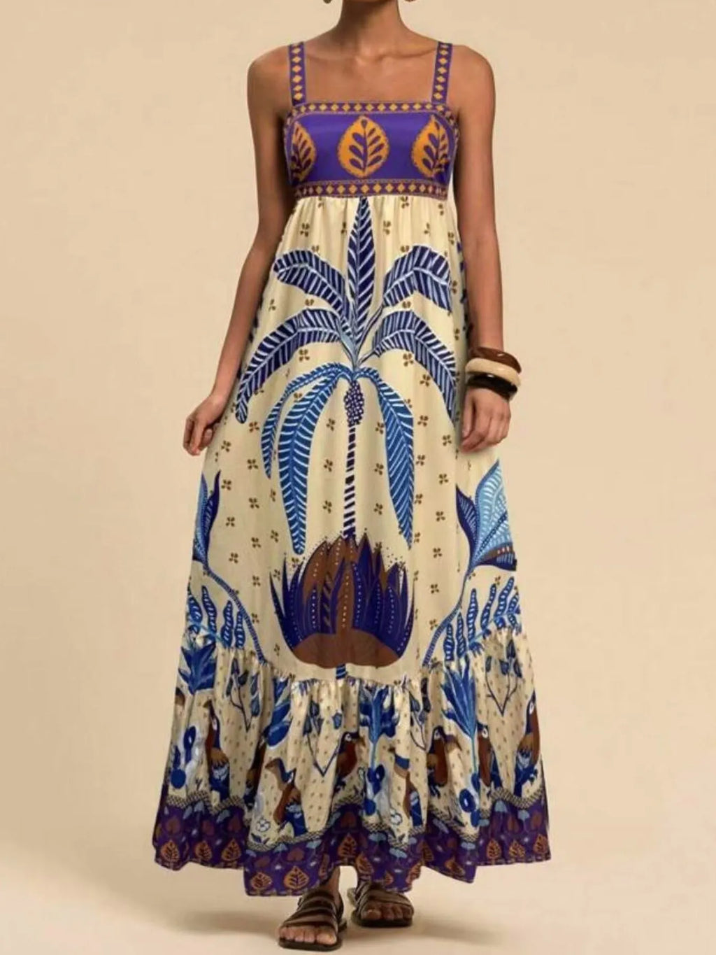 Tropical Print Maxi Cami Dress (10)