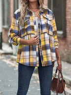 Plaid Button-down Long Sleeve Shirt (14)