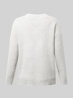 V-neck Long Sleeve Knit Top (7)