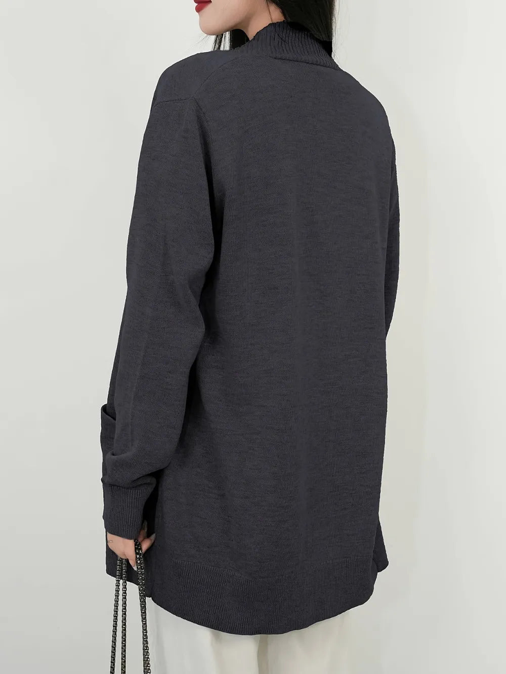 Open Front Long Sleeve Sweater Cardigan (11)