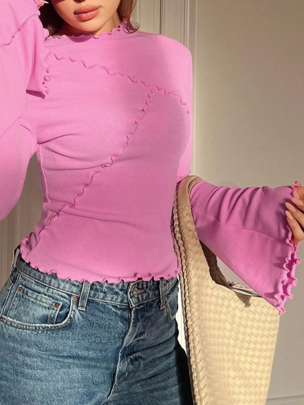 Lettuce Edge Flare Sleeve Top (24)