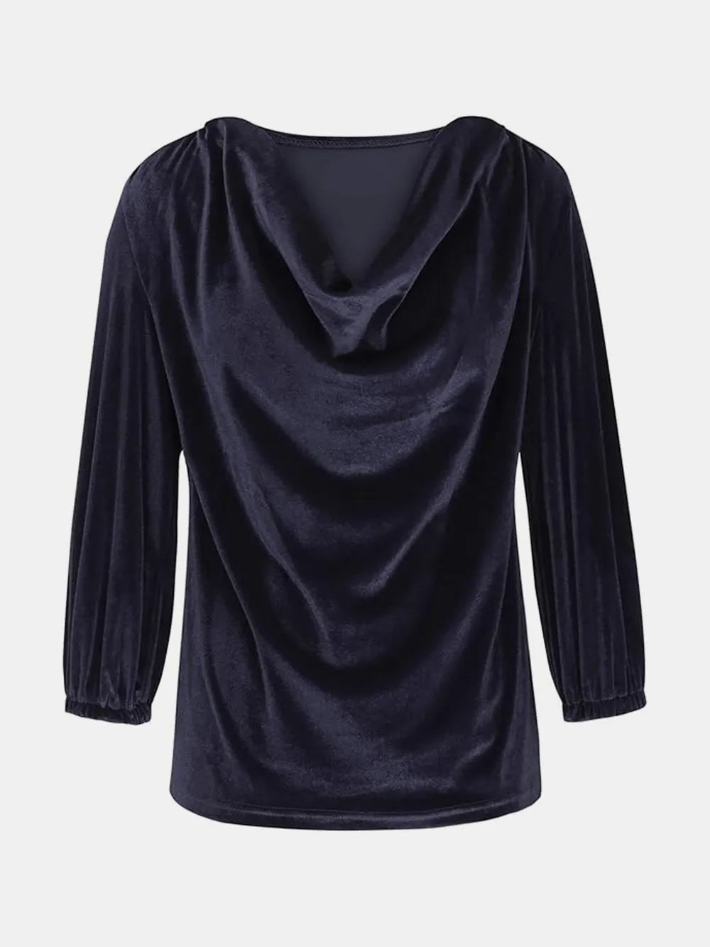 Cowl Neck Three-quarter Sleeve Top (3)