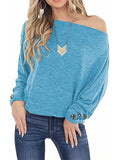 One Shoulder Long Sleeve T-shirt