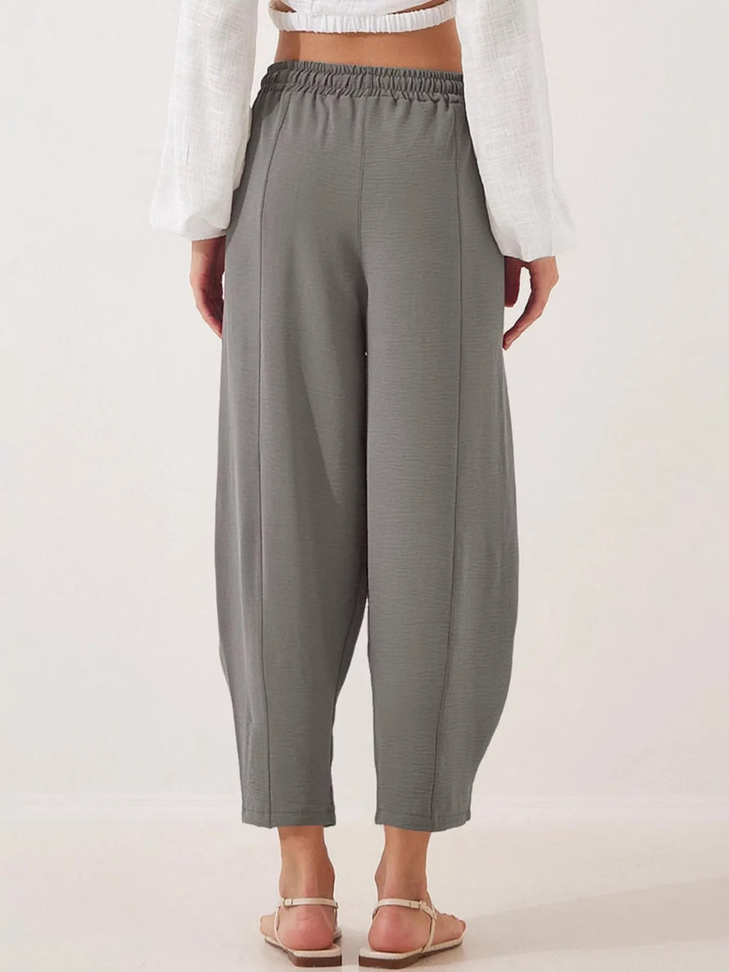 Full Size Drawstring Wide Leg Cropped Pants Plus (17)