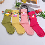 Cartoon Ribbed Knit Crew Socks (17)