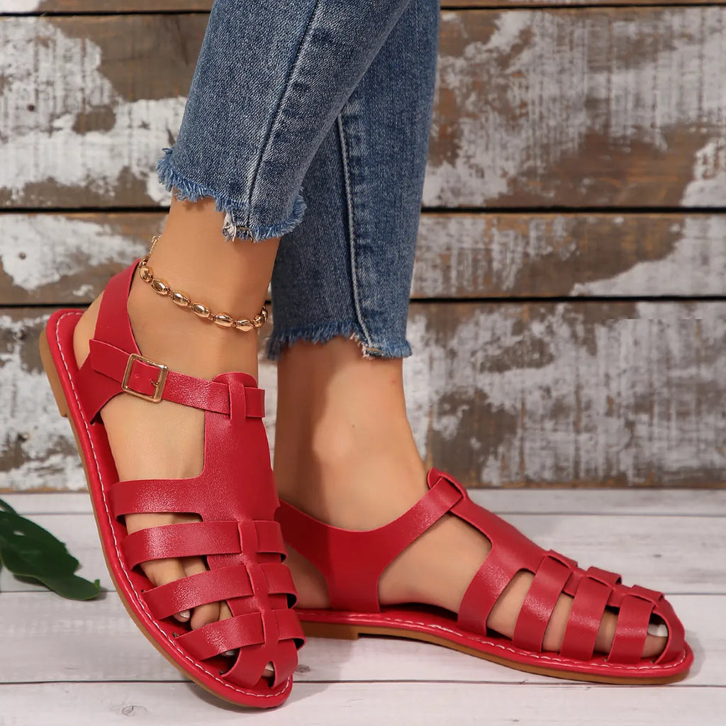 Round Toe Flats Sandals (2)